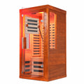 One person infrared sauna with red light